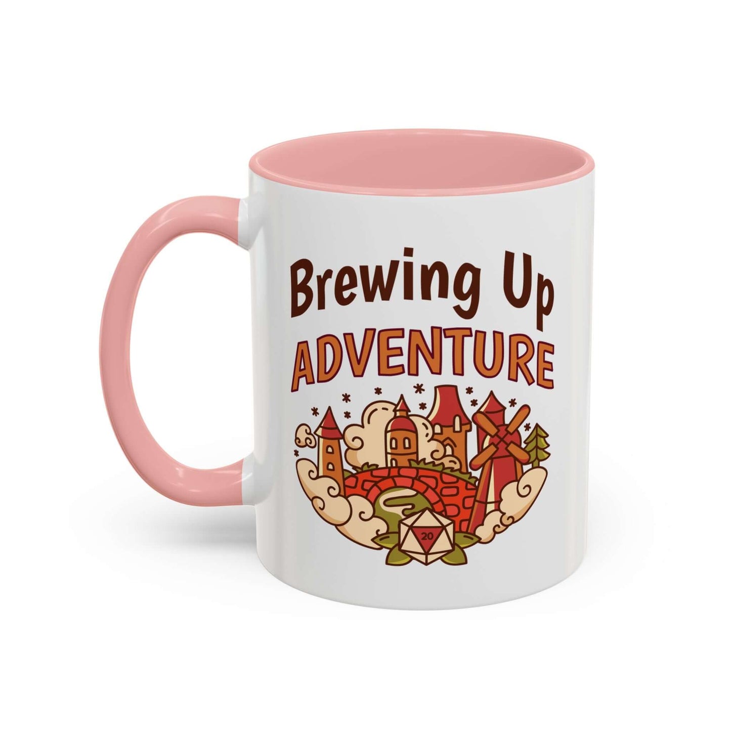 Printify Mug 11oz / Pink D&D DM Mug Brewing Up Adventure