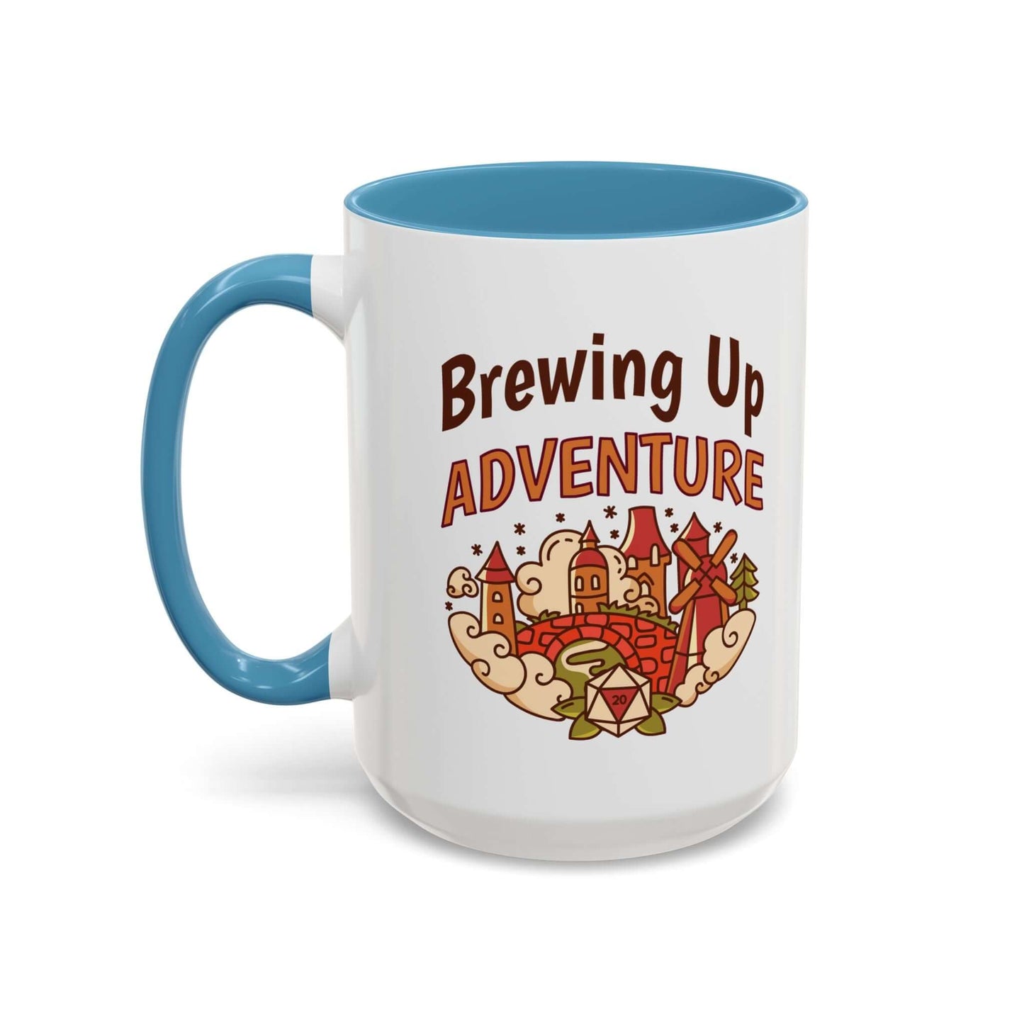 Printify Mug 15oz / Light Blue D&D DM Mug Brewing Up Adventure