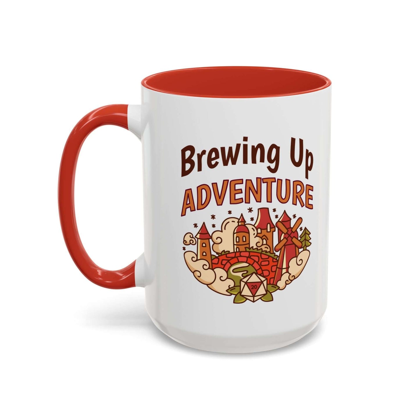 Printify Mug 15oz / Red D&D DM Mug Brewing Up Adventure