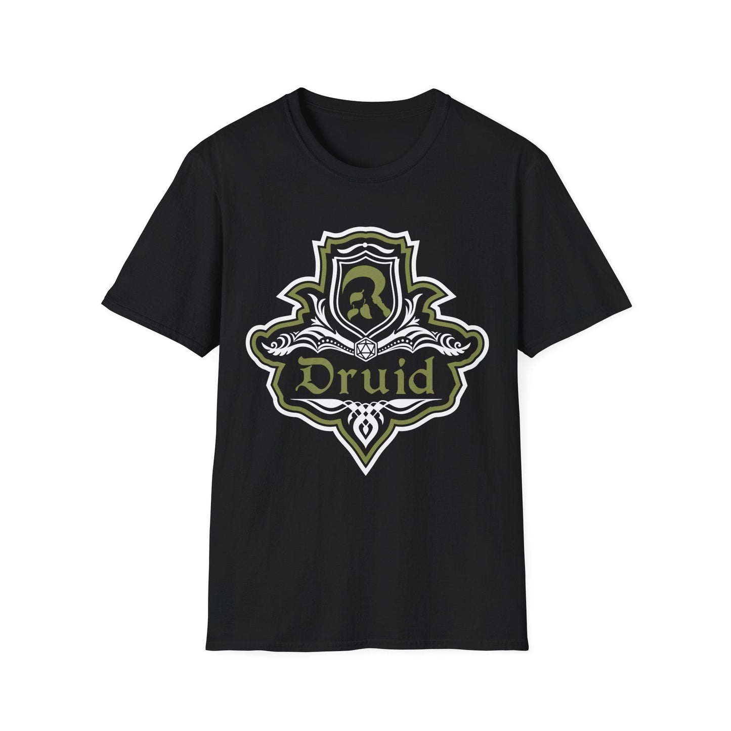 Printify T-Shirt Black / S D&D Druid Class Fancy Emblem T-Shirt