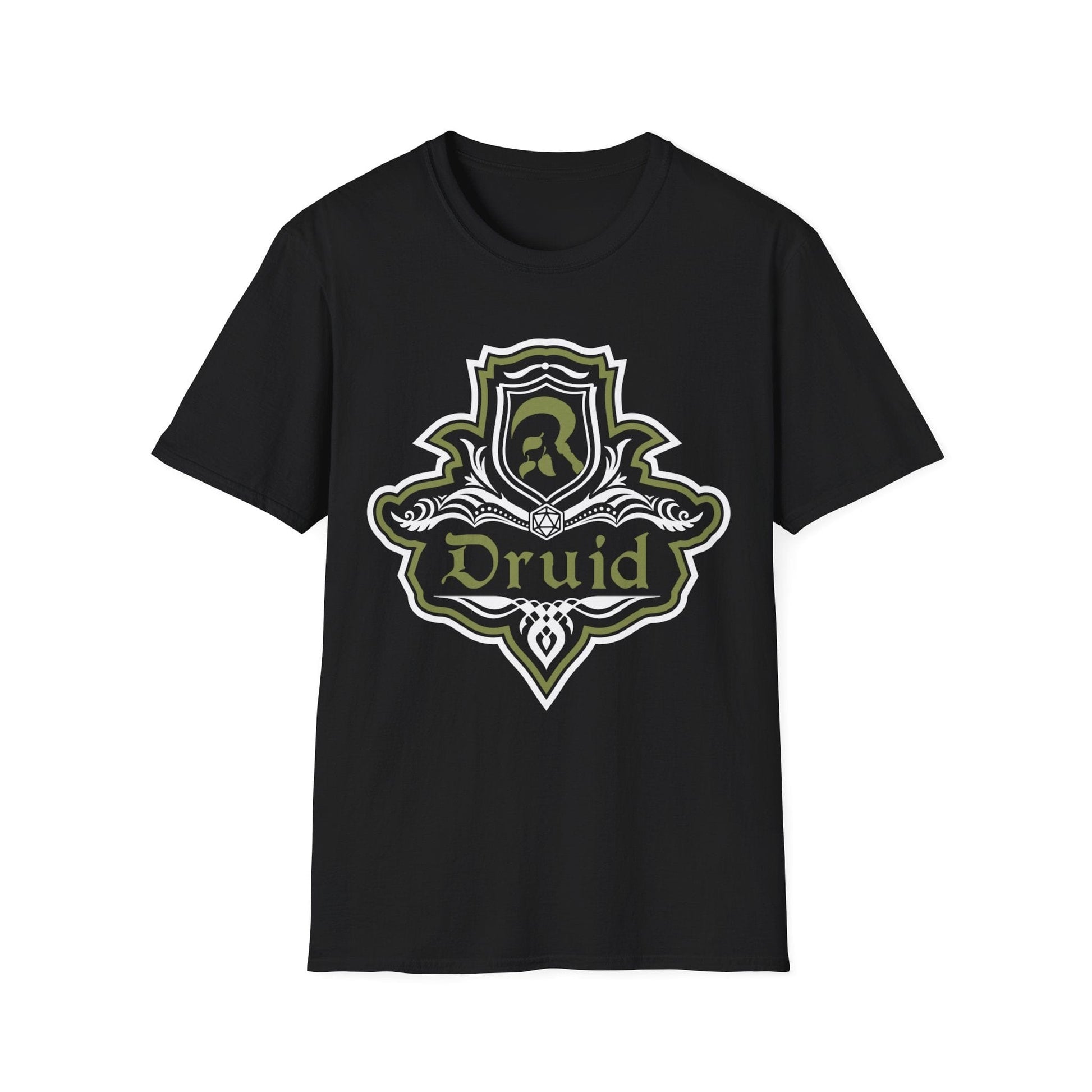 Printify T-Shirt Black / S D&D Druid Class Fancy Emblem T-Shirt