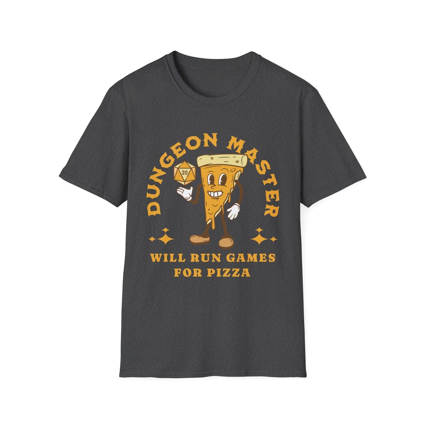 Printify T-Shirt Dark Heather / S D&D Dungeon Master for Pizza T-Shirt