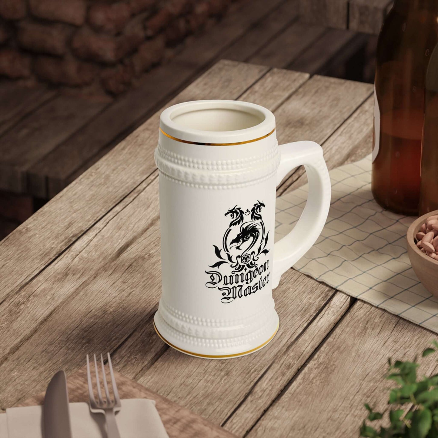 Printify Mug 22oz D&D Dungeon Master Tankard Beer Stein