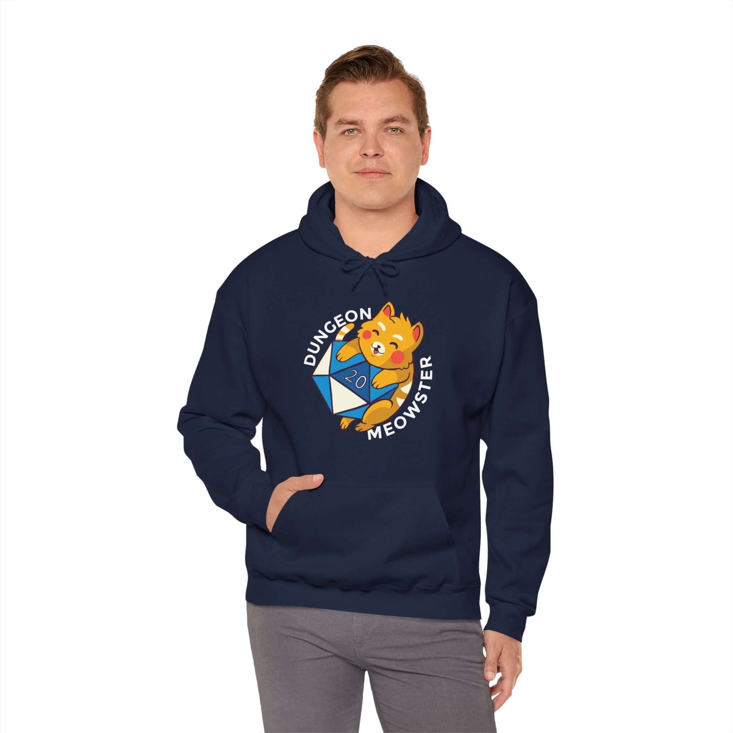 Printify Hoodie D&D Dungeon Meowster DM Hoodie