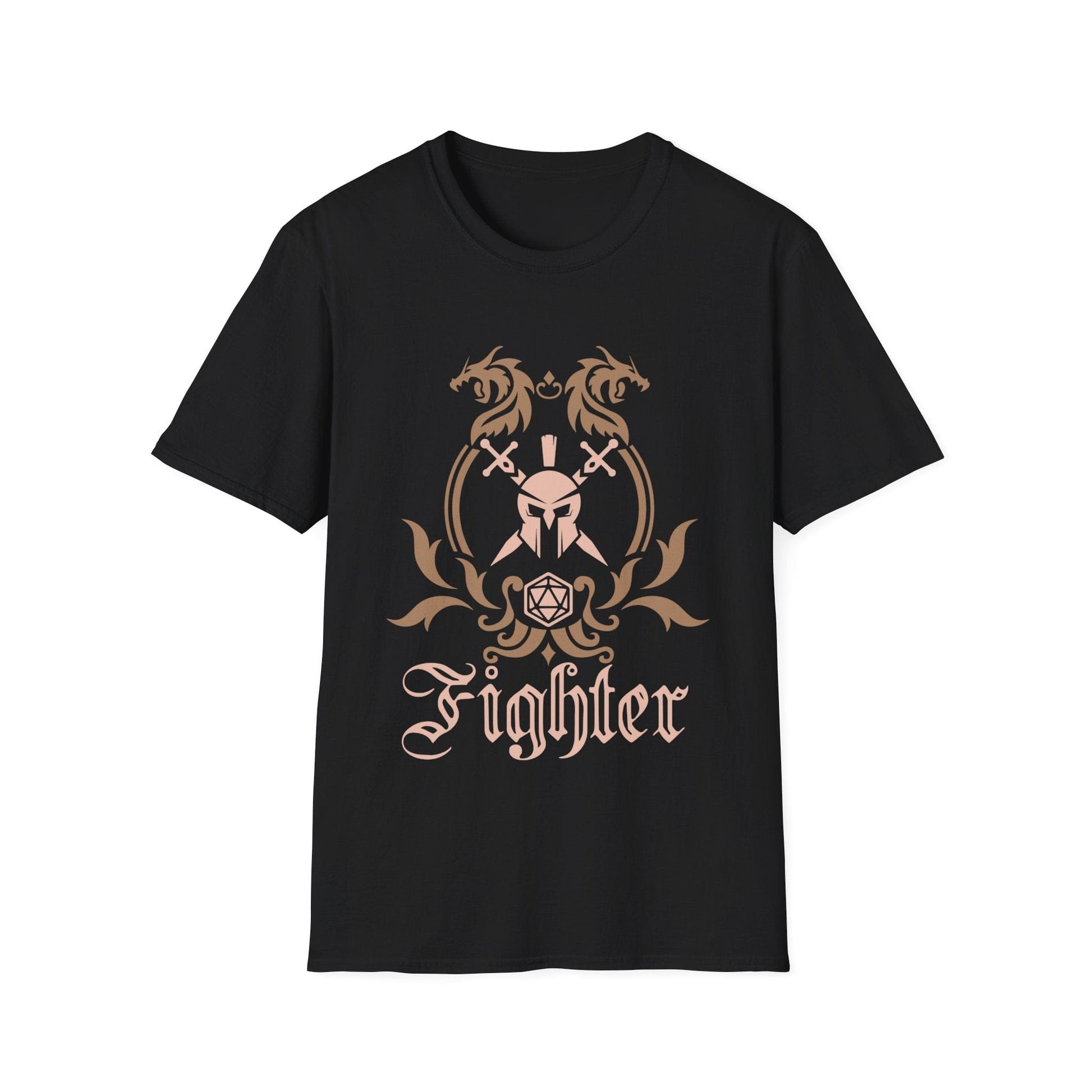 Printify T-Shirt Black / S D&D Fighter Class Emblem T-Shirt