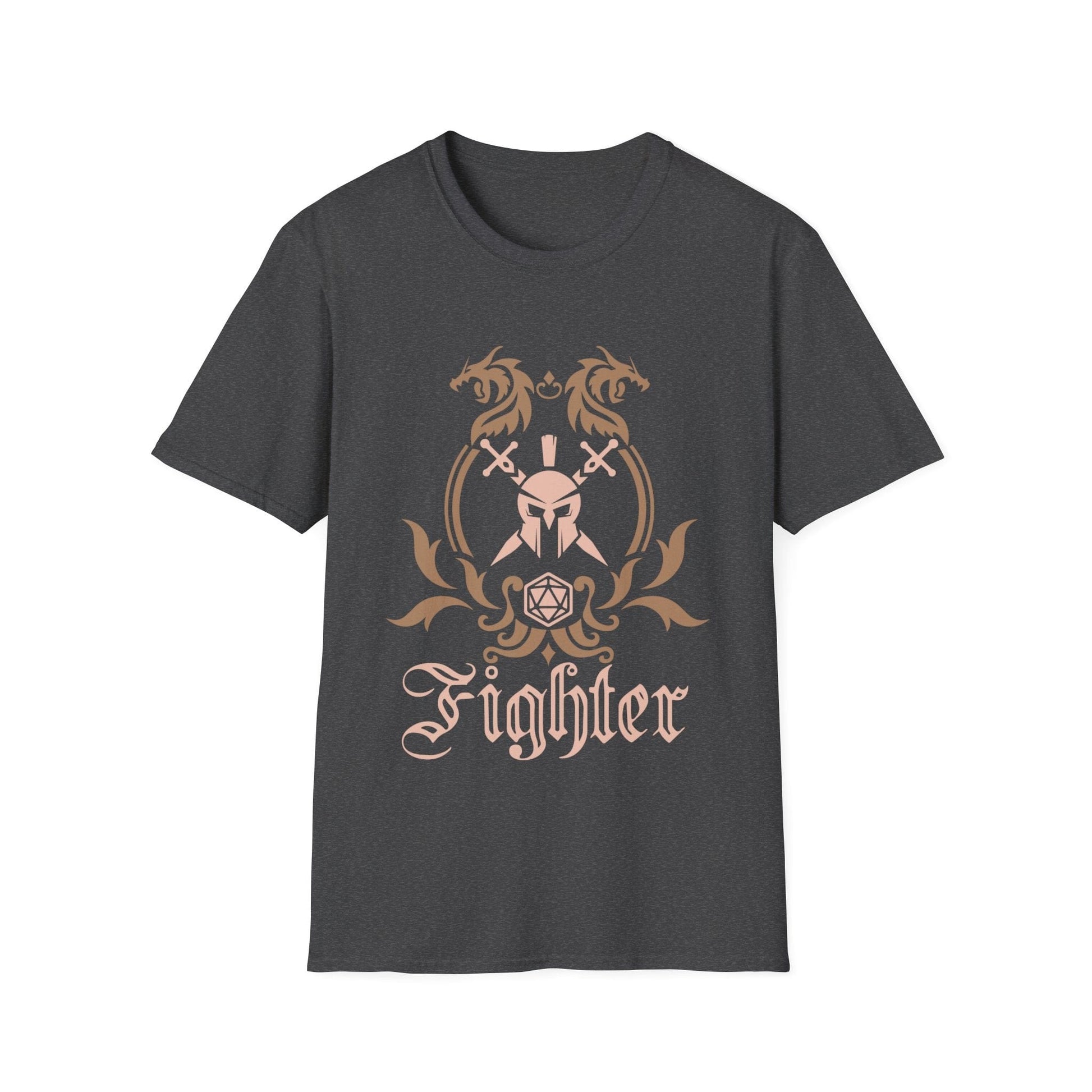 Printify T-Shirt Dark Heather / S D&D Fighter Class Emblem T-Shirt