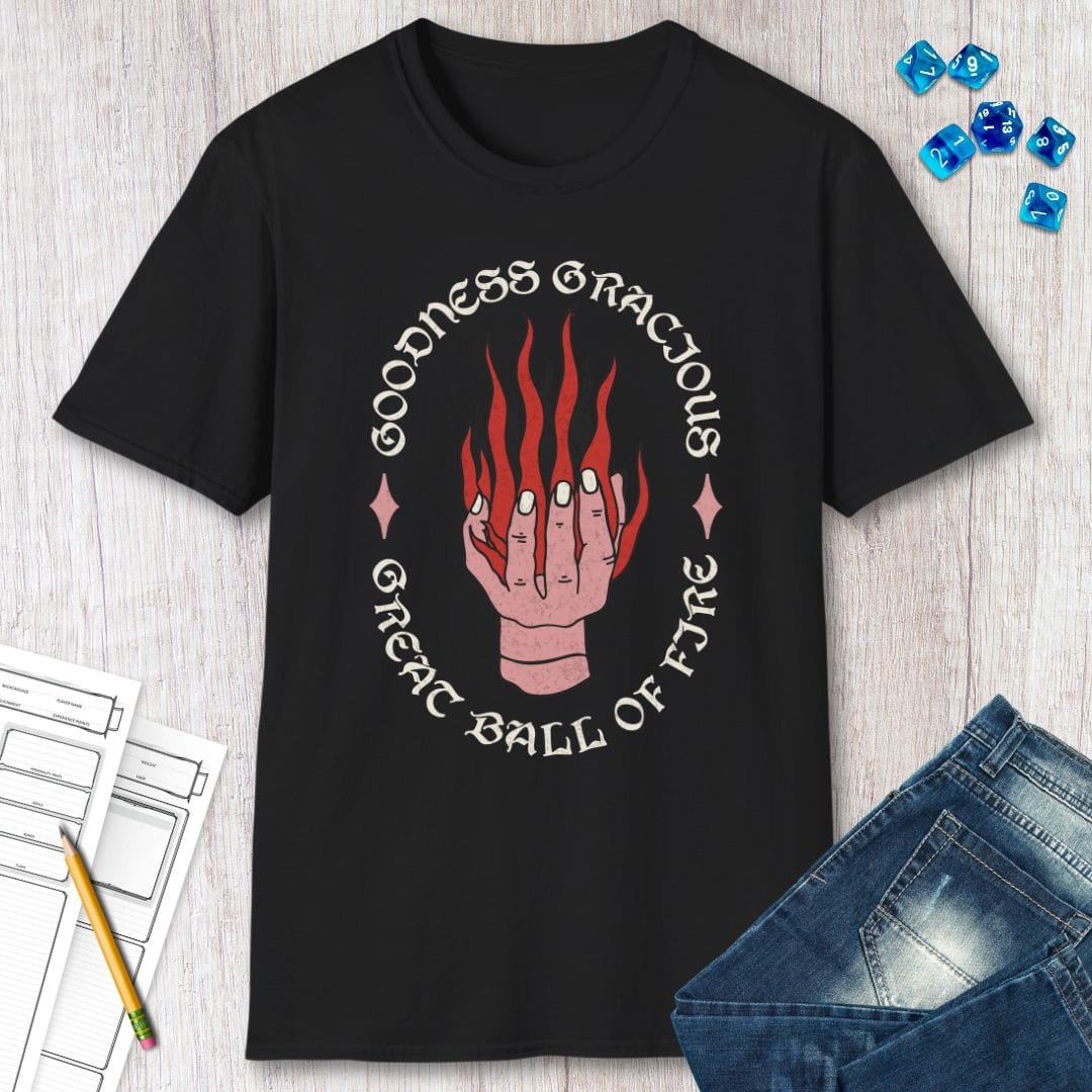 Printify T-Shirt D&D Fireball Spell Shirt