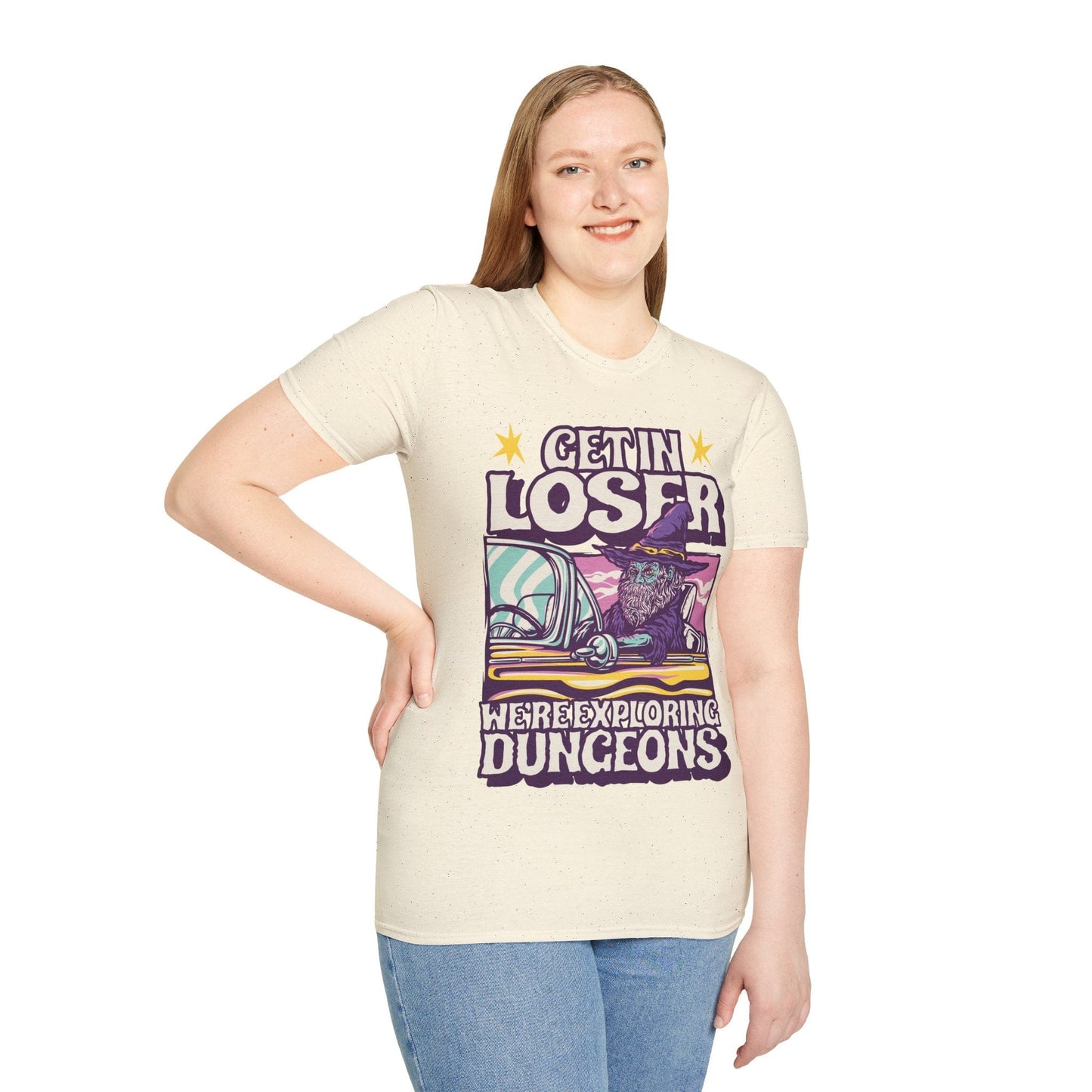 Printify T-Shirt D&D Get In Loser T-shirt