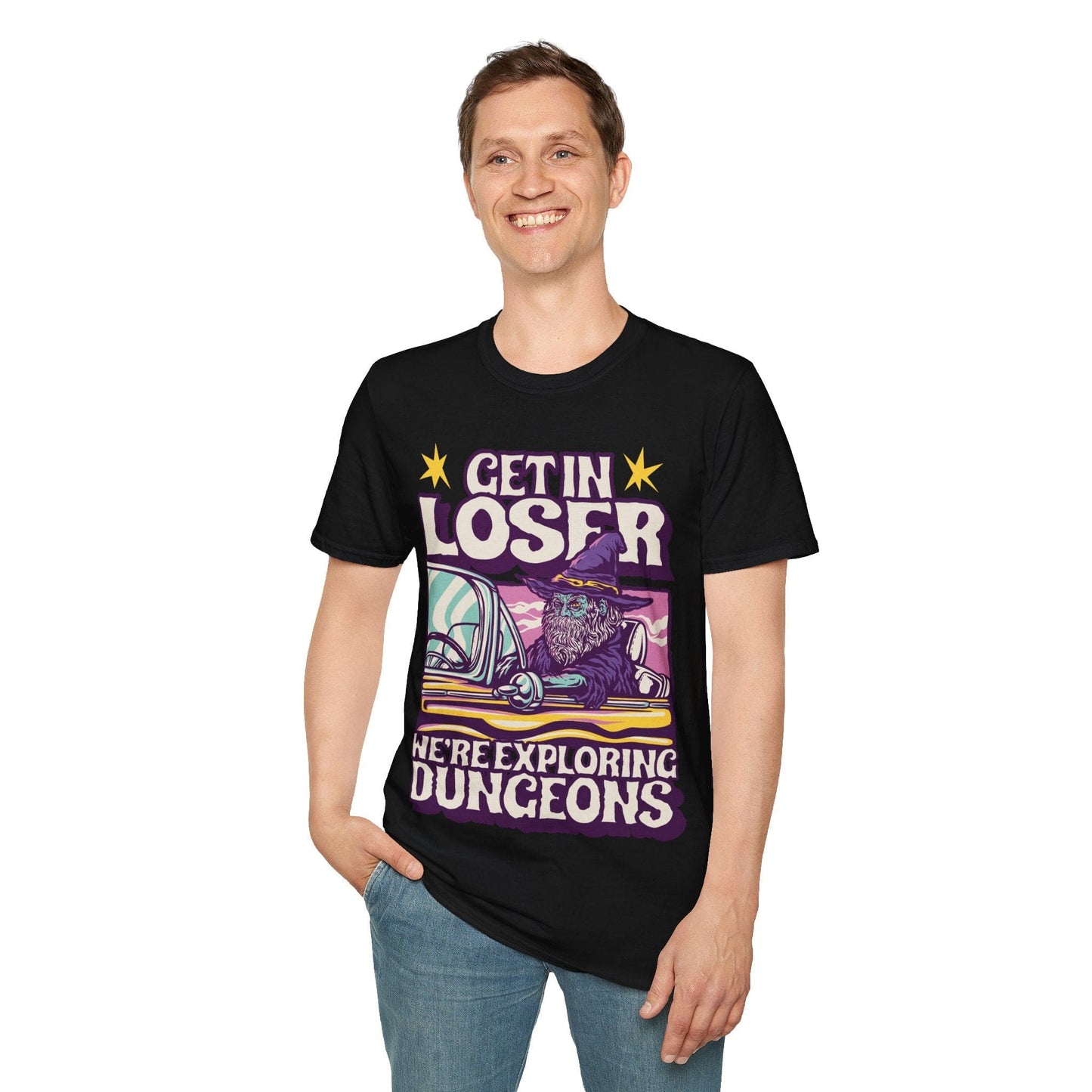 Printify T-Shirt D&D Get In Loser T-shirt