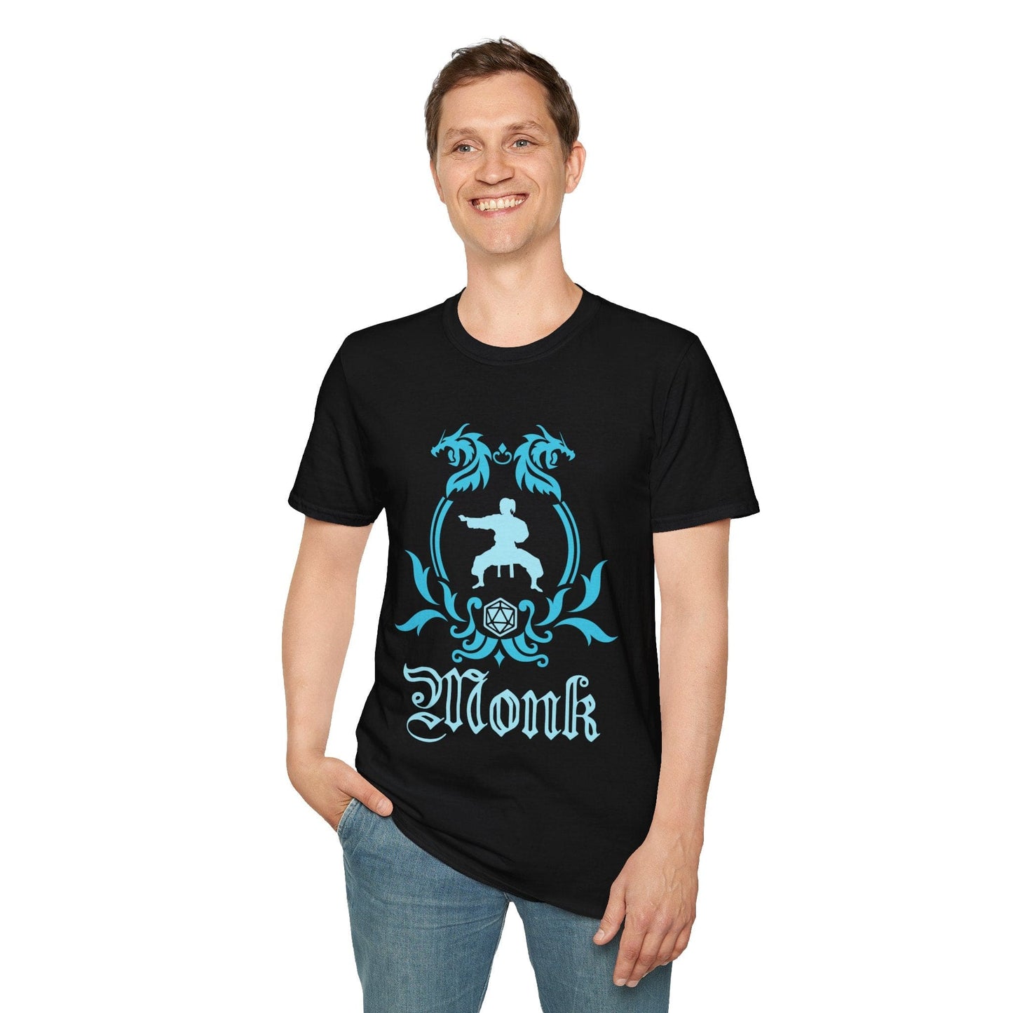 Printify T-Shirt D&D Monk Class Emblem T-Shirt