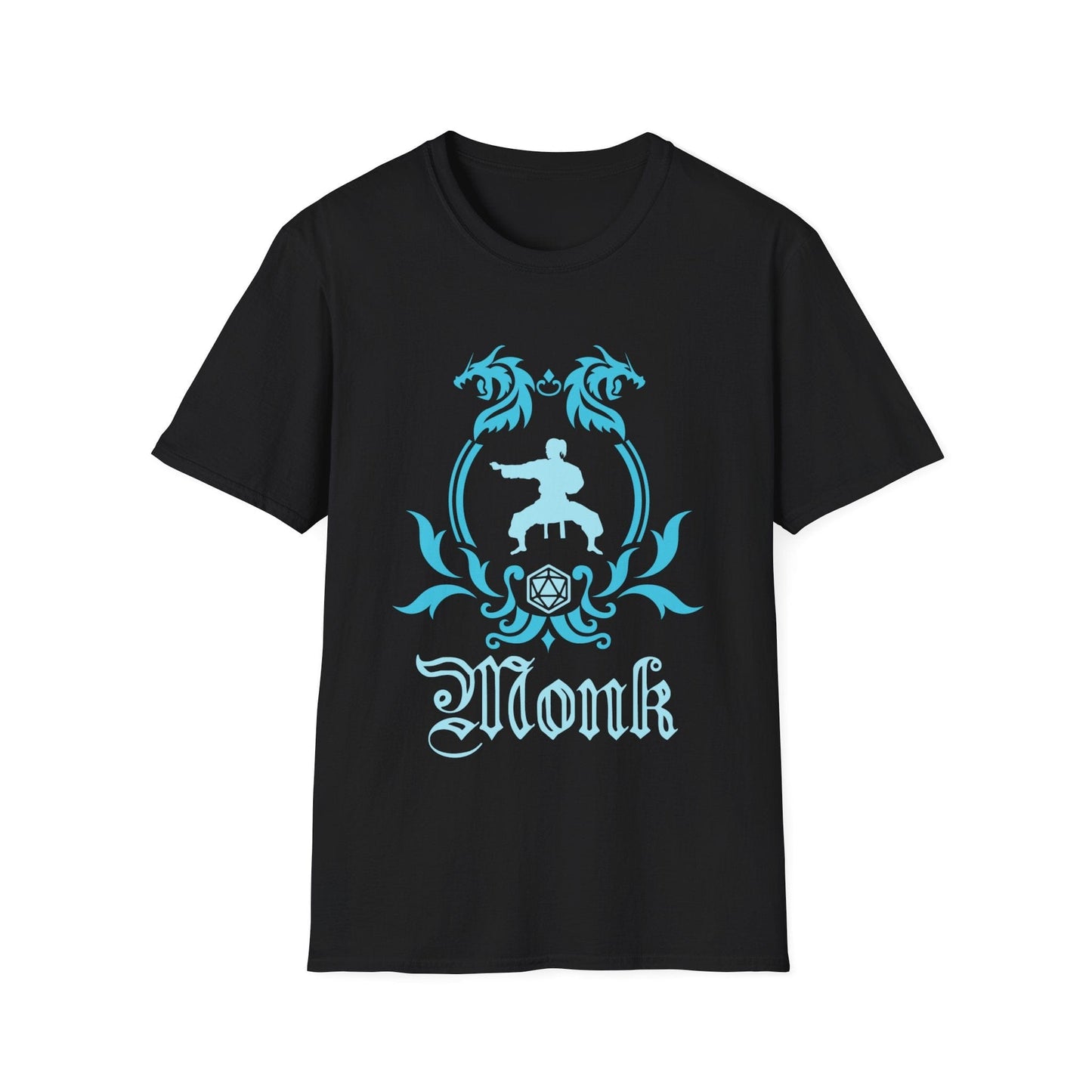 Printify T-Shirt Black / S D&D Monk Class Emblem T-Shirt