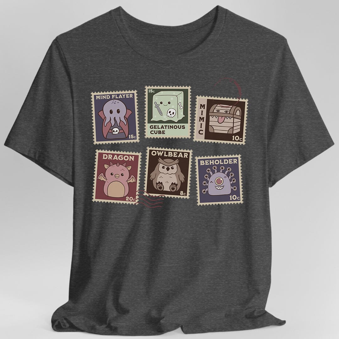 Printify T-Shirt Dark Heather / S D&D Monster Stamp T-Shirt