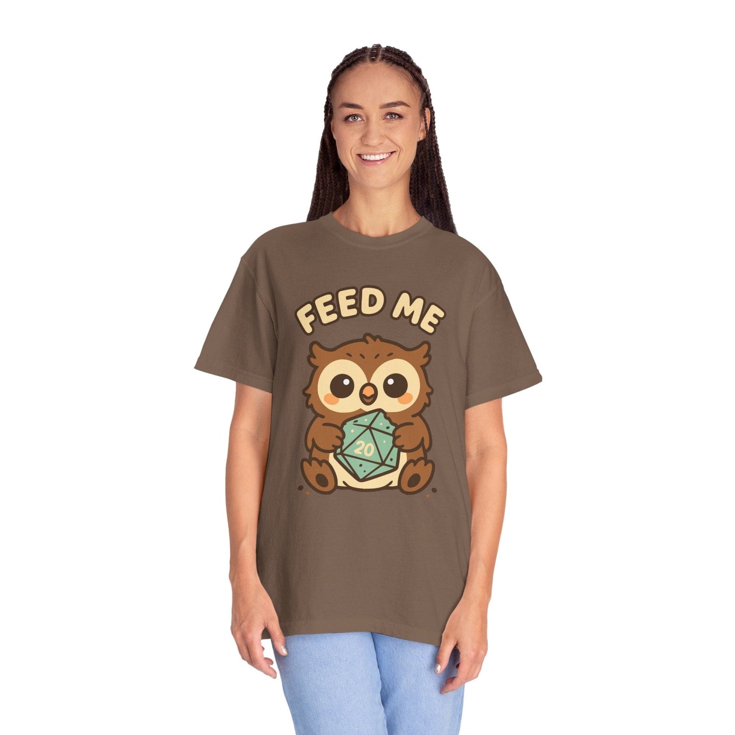 Printify T-Shirt D&D Owlbear Feed Me T-Shirt - Comfort Colors