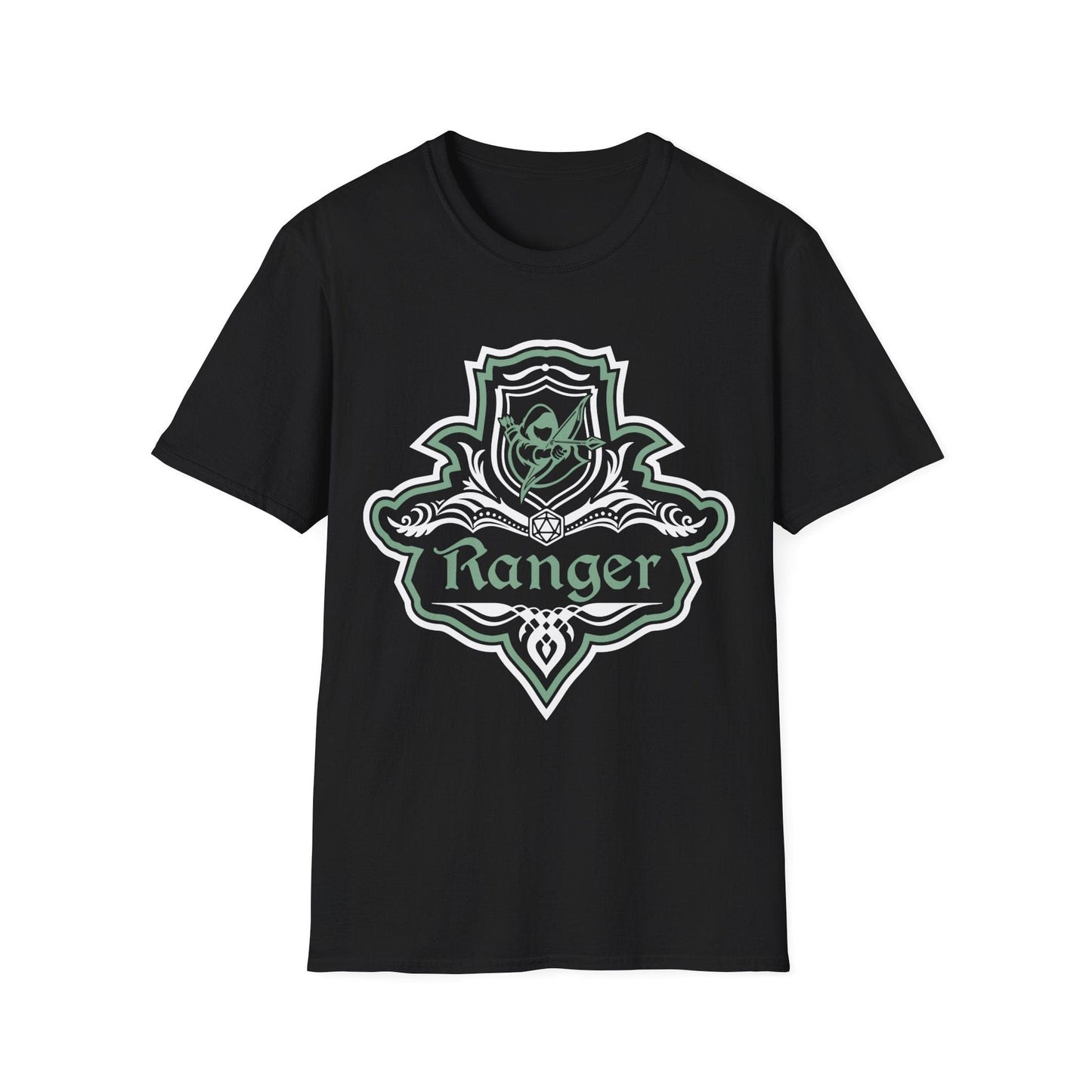 Printify T-Shirt Black / S D&D Ranger Class Fancy Emblem Shirt