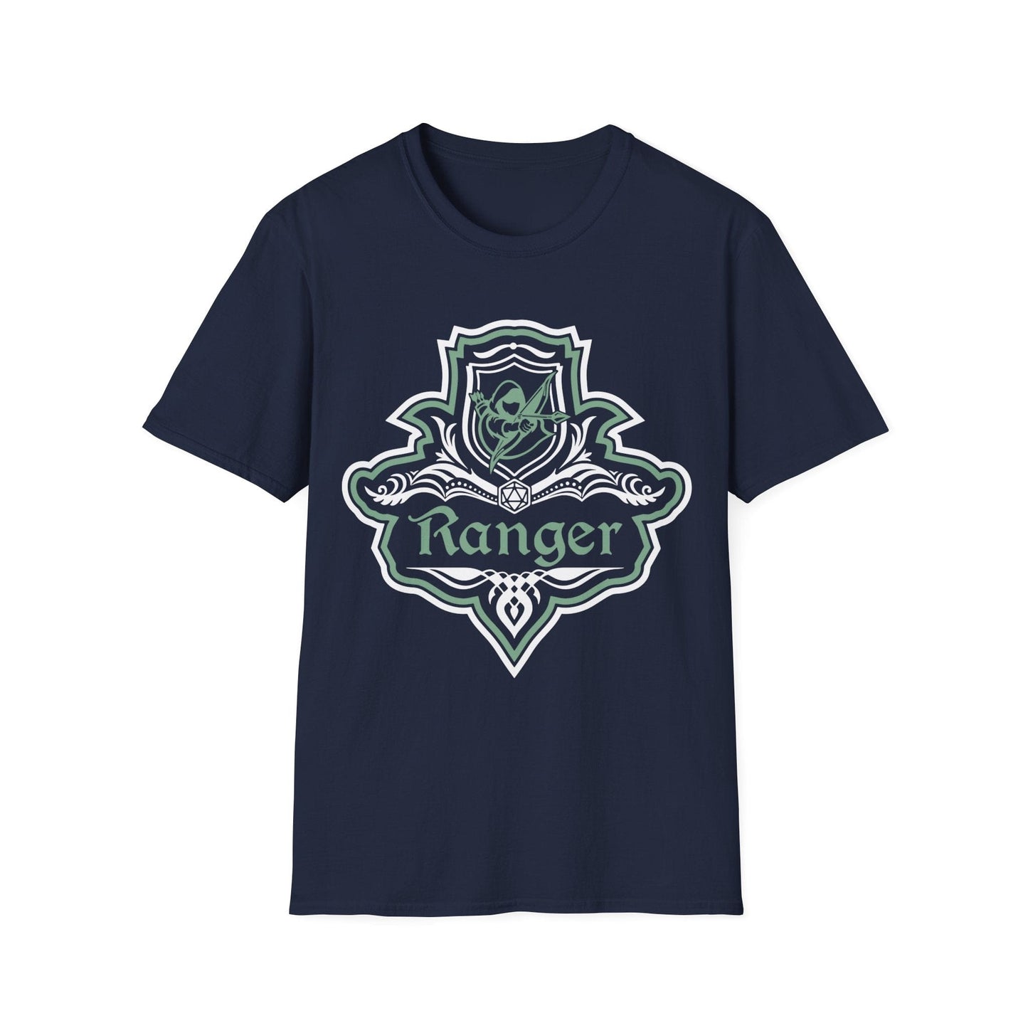 Printify T-Shirt Navy / S D&D Ranger Class Fancy Emblem Shirt