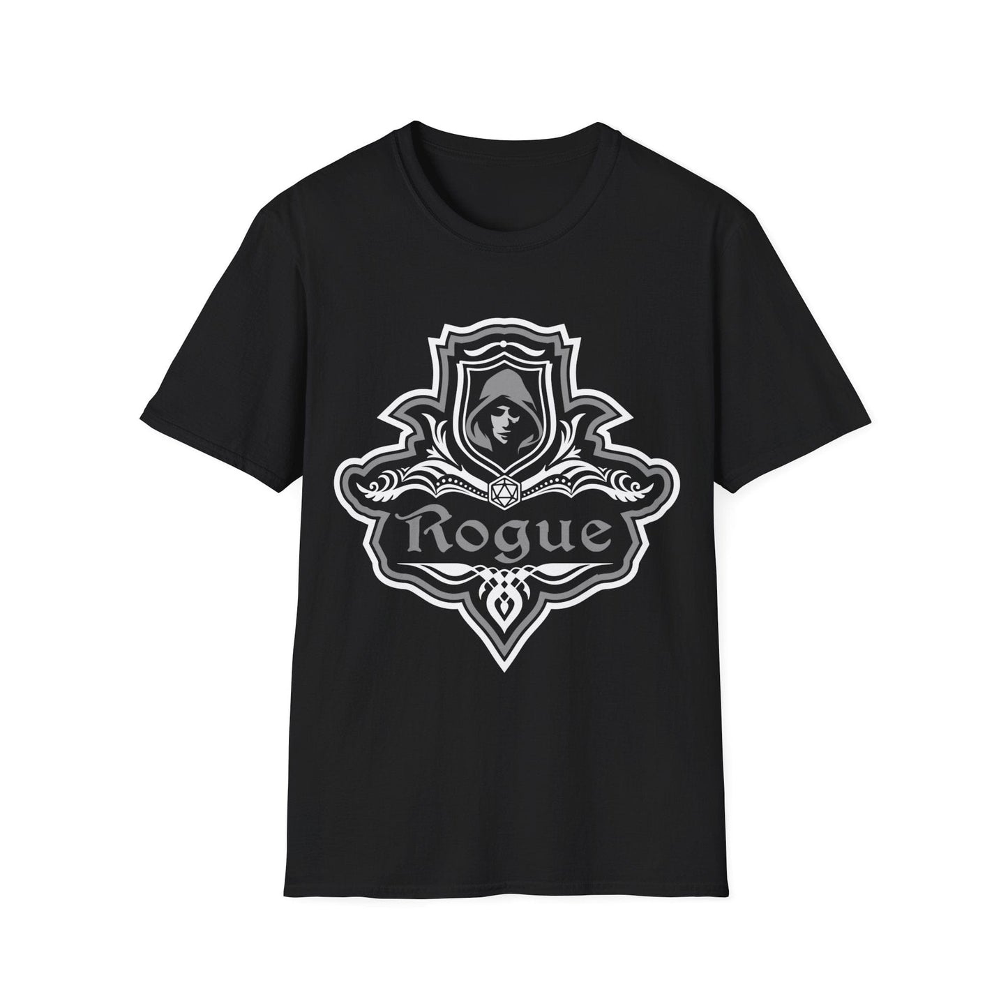 Printify T-Shirt Black / S D&D Rogue Class Fancy Emblem T-Shirt