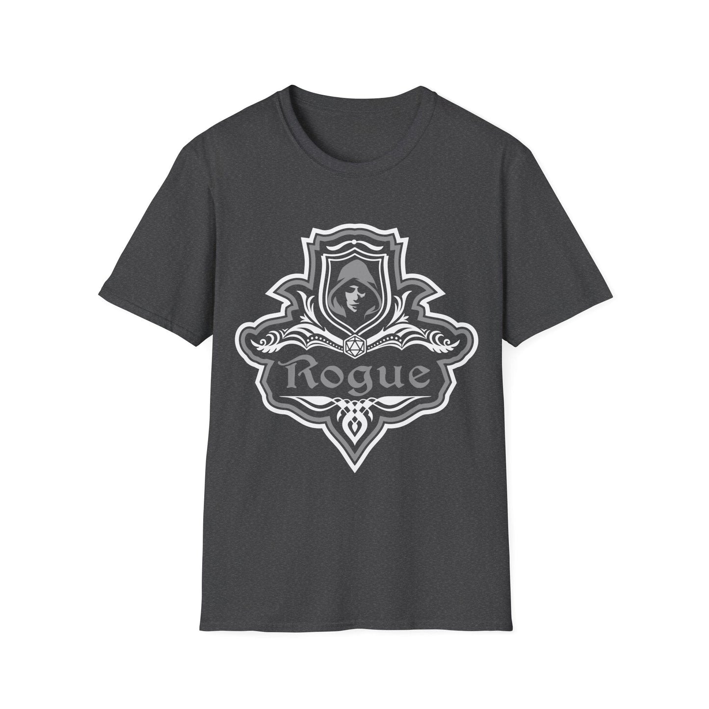 Printify T-Shirt Dark Heather / S D&D Rogue Class Fancy Emblem T-Shirt