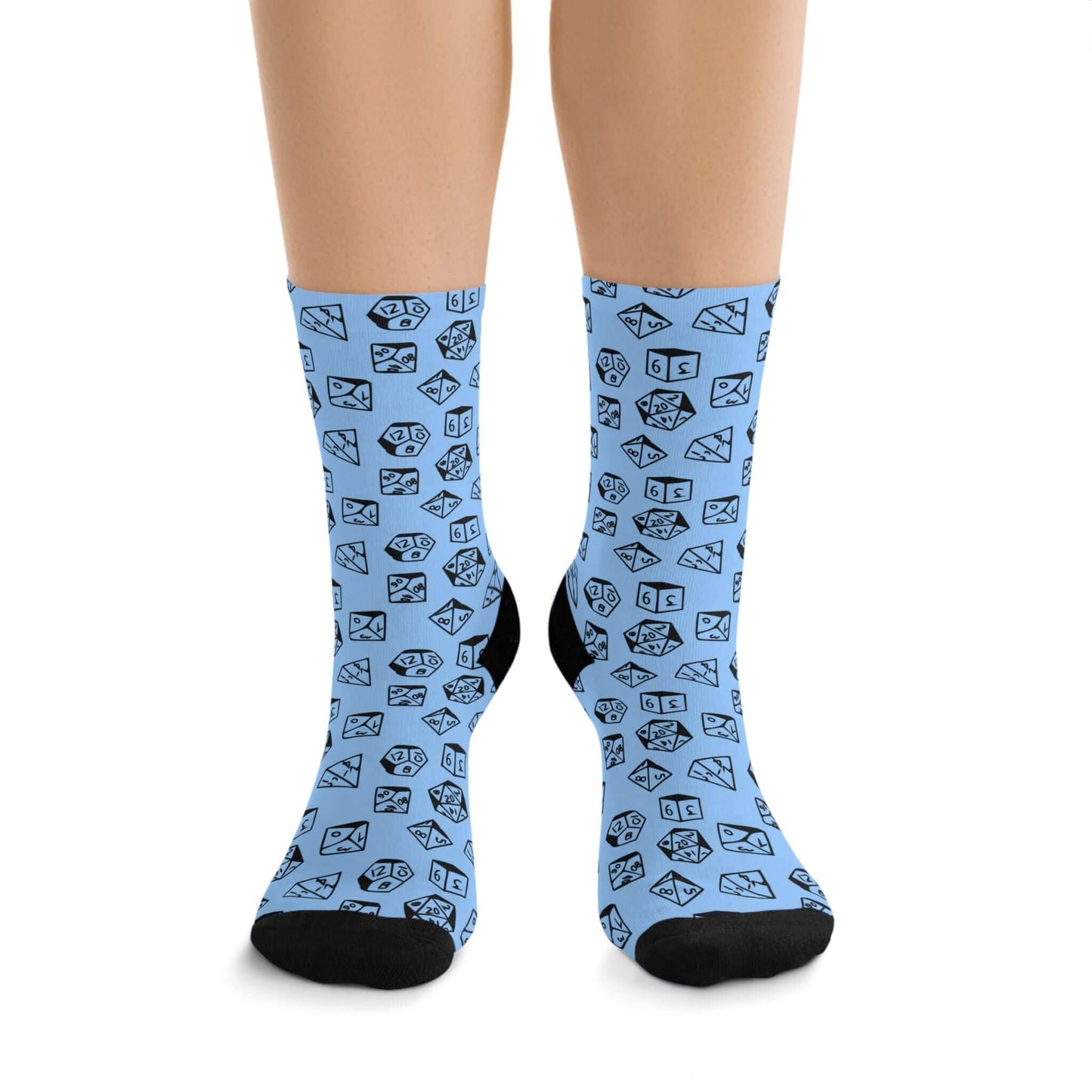 Printify All Over Prints One size D&D Socks with Dice Pattern Blue