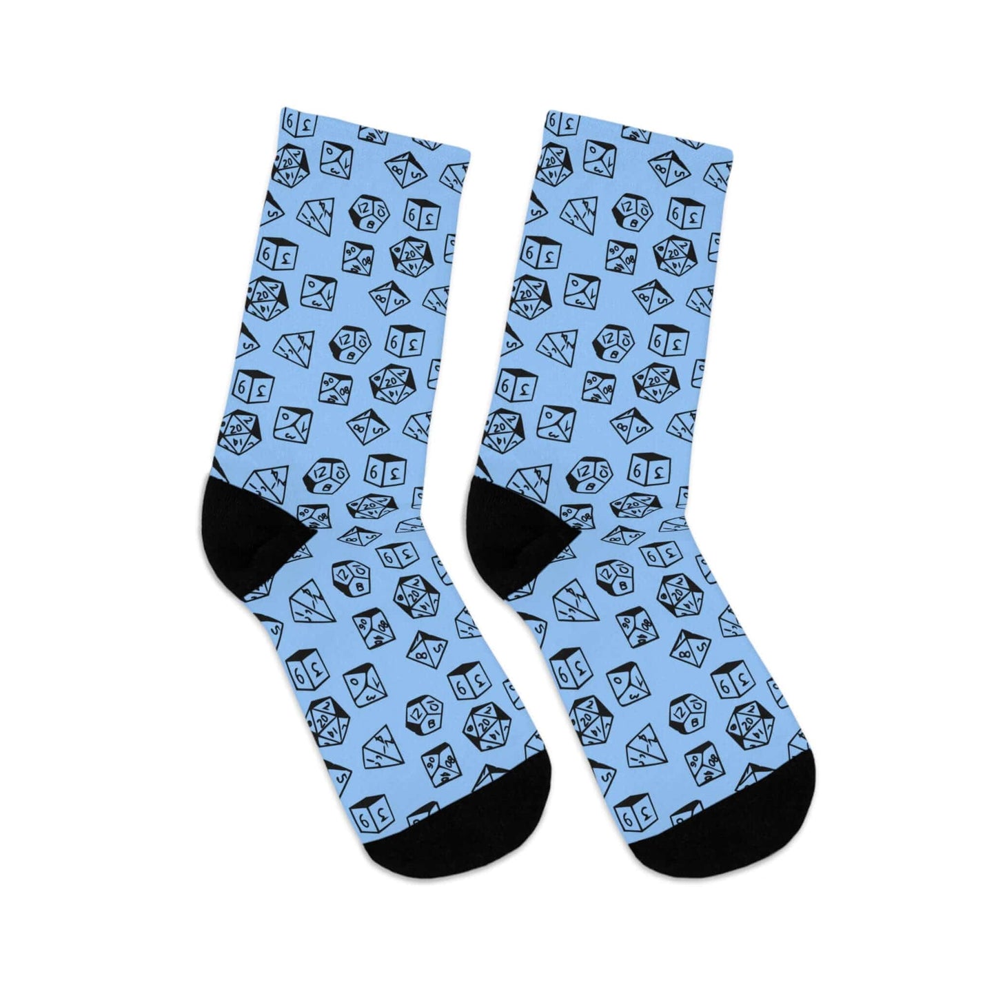 Printify All Over Prints One size D&D Socks with Dice Pattern Blue
