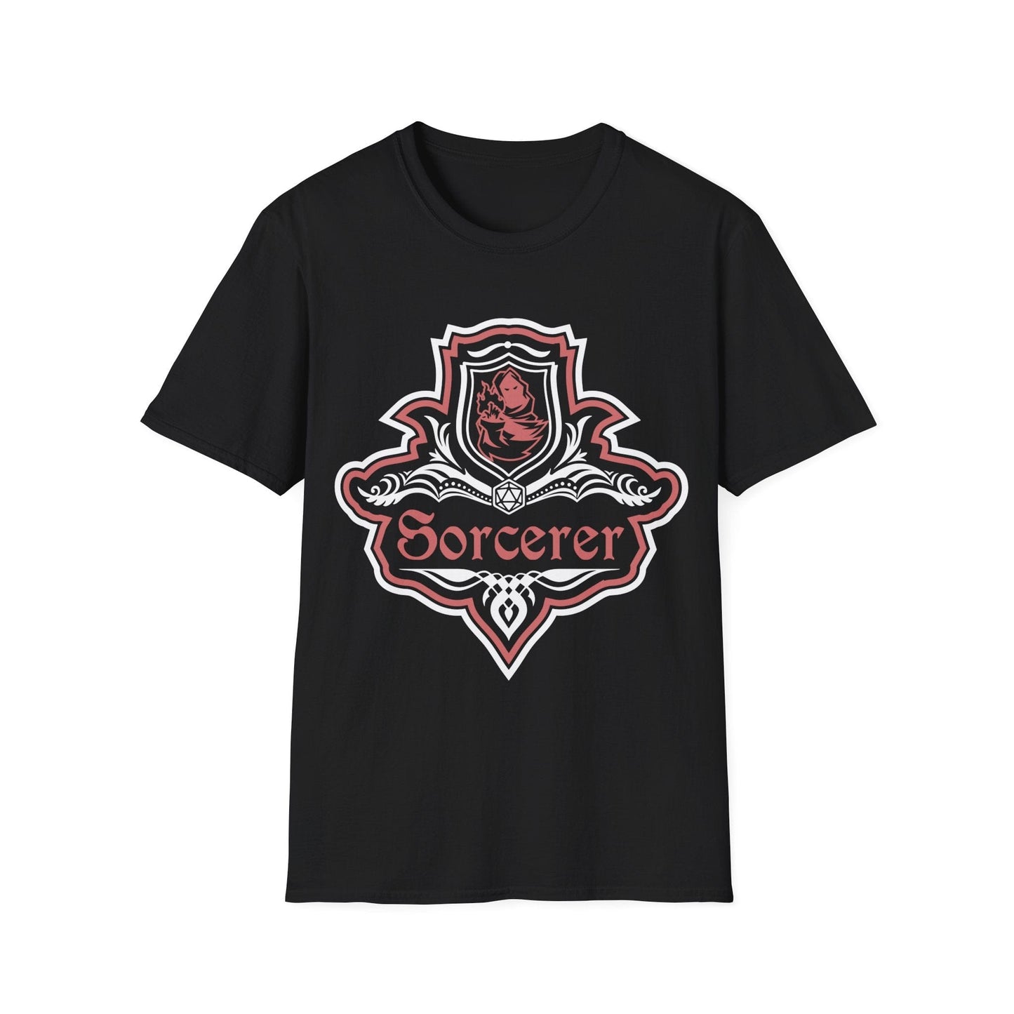 Printify T-Shirt Black / S D&D Sorcerer Class Fancy Emblem T-Shirt