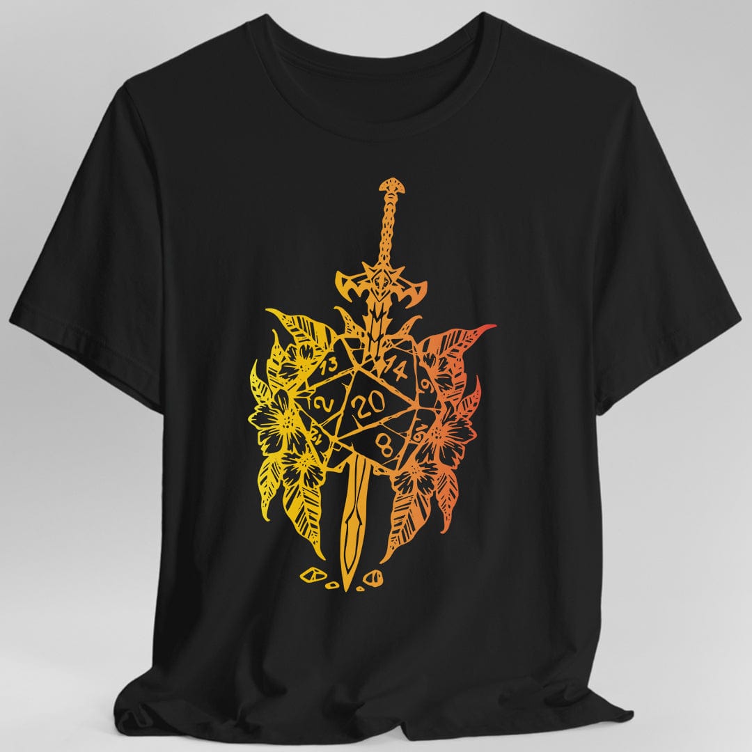 Printify T-Shirt Black / S D&D Sword D20 T-shirt