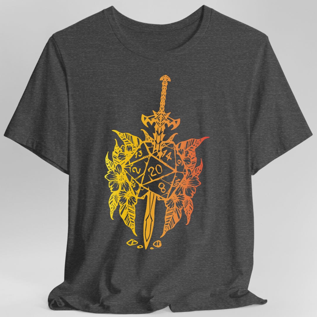 Printify T-Shirt Dark Heather / S D&D Sword D20 T-shirt