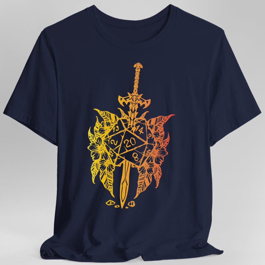 Printify T-Shirt Navy / S D&D Sword D20 T-shirt