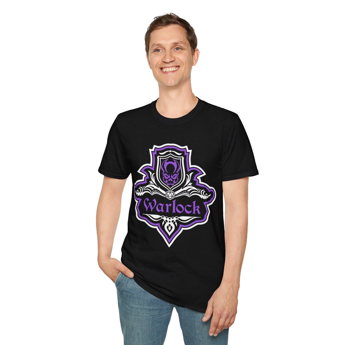 Printify T-Shirt D&D Warlock Class Fancy Emblem T-Shirt
