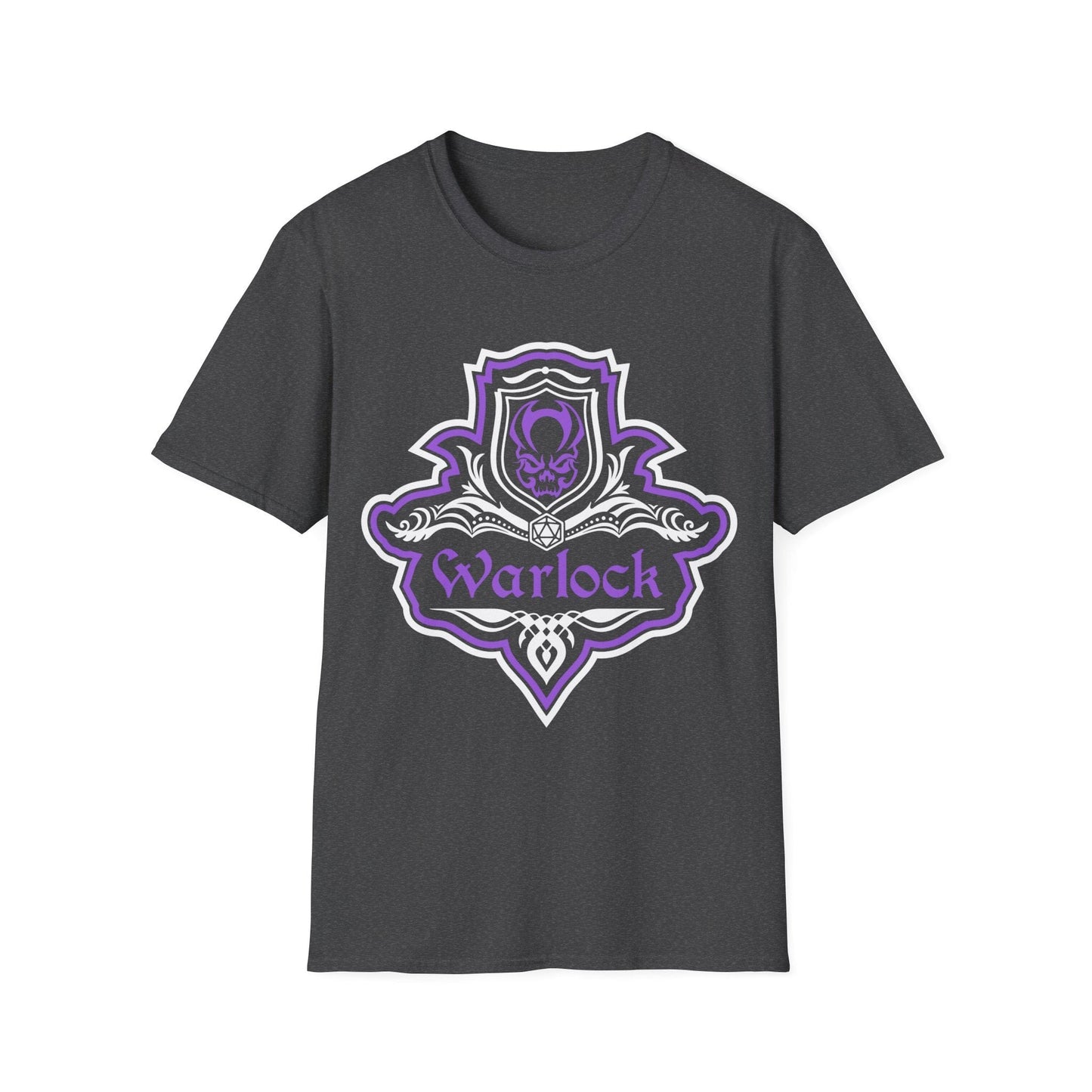 Printify T-Shirt Dark Heather / S D&D Warlock Class Fancy Emblem T-Shirt