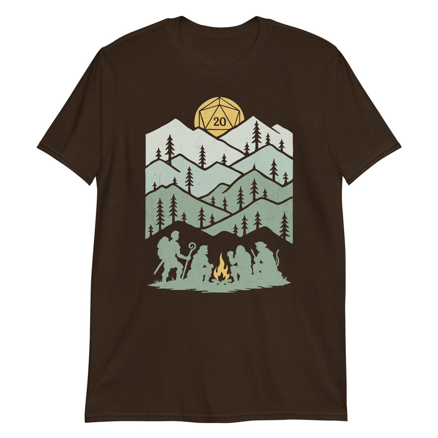 Printify T-Shirt Dark Chocolate / L D20 Dice Shirt - Long Rest