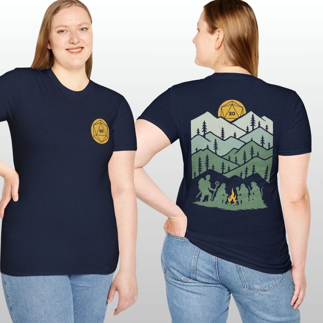 Printify T-Shirt D20 Landscape Front & Back T-Shirt