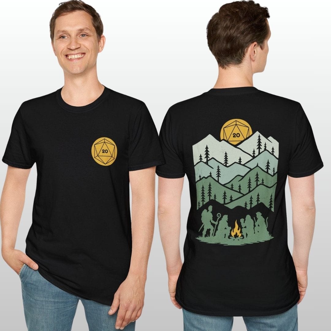 Printify T-Shirt D20 Landscape Front & Back T-Shirt