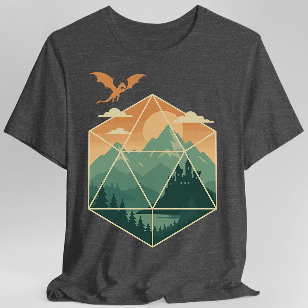 Printify T-Shirt Dark Heather / S D20 Mountain Landscape T-Shirt