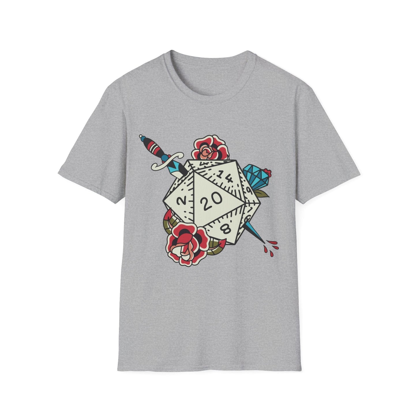 Printify T-Shirt Heather Grey / S D20 Tattoo T-shirt