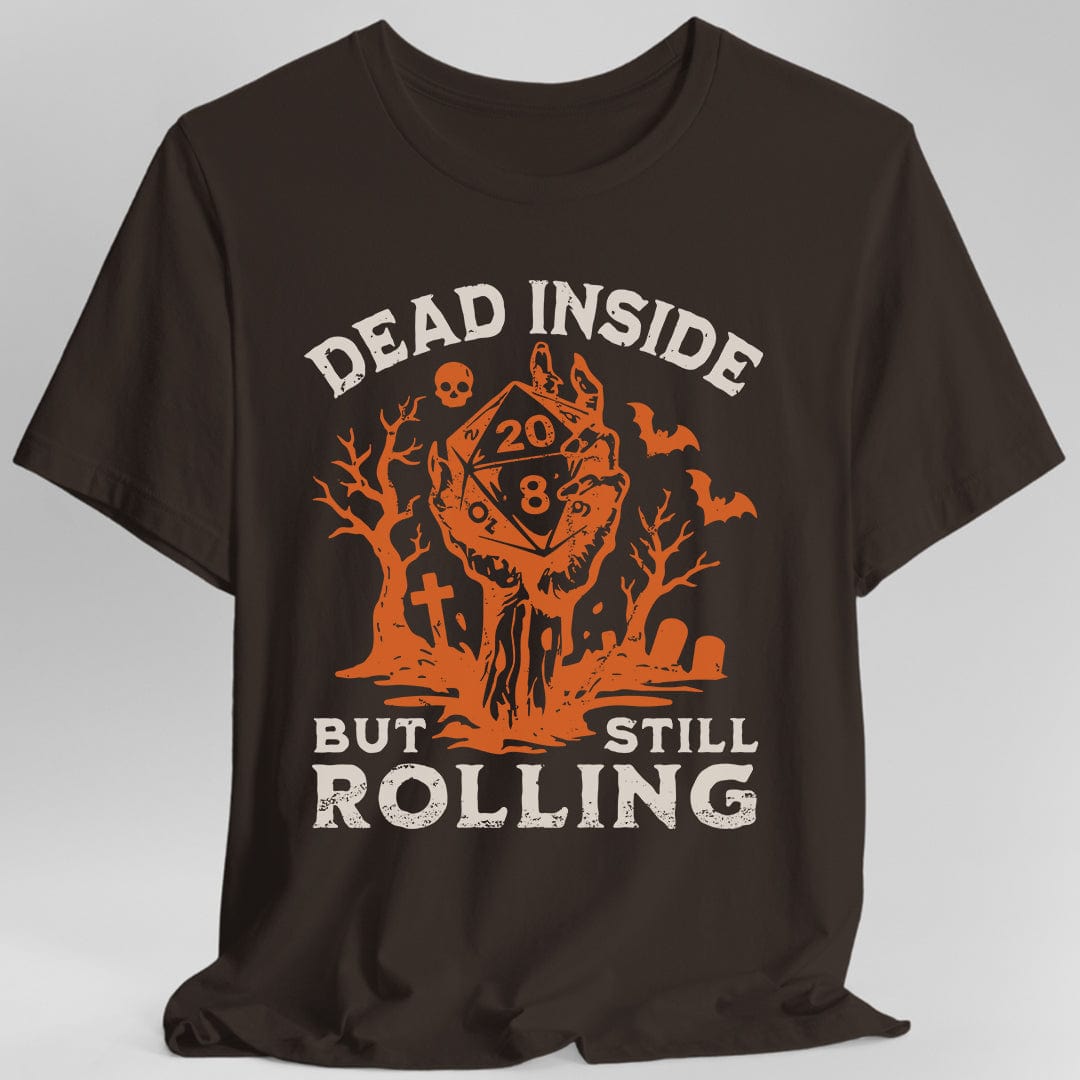 Printify T-Shirt Dark Chocolate / S Dead Inside D&D T-Shirt