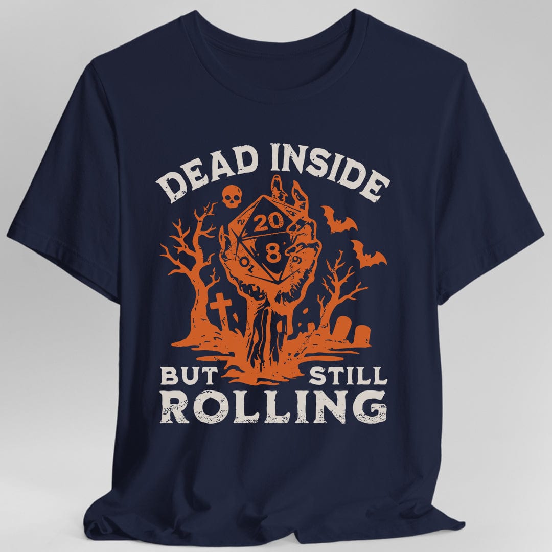 Printify T-Shirt Navy / S Dead Inside D&D T-Shirt