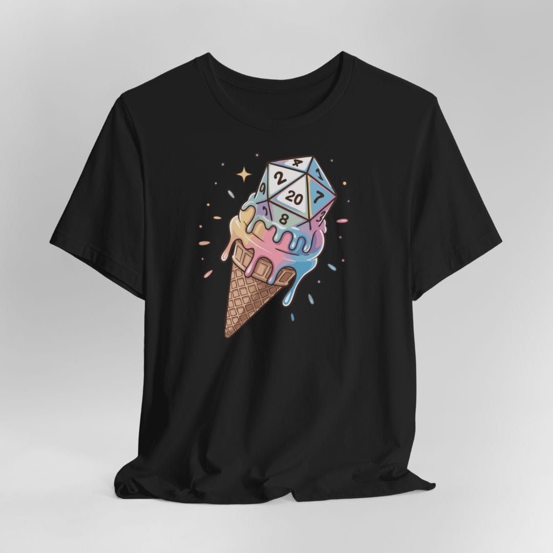 Printify T-Shirt Black / S Dice Cream DnD Shirt