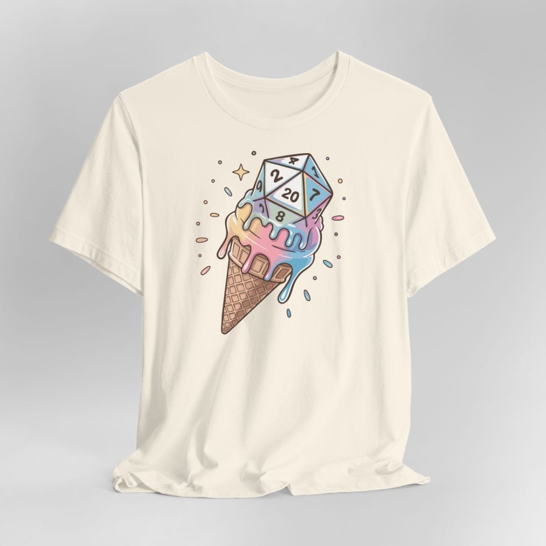 Printify T-Shirt Natural / S Dice Cream DnD Shirt