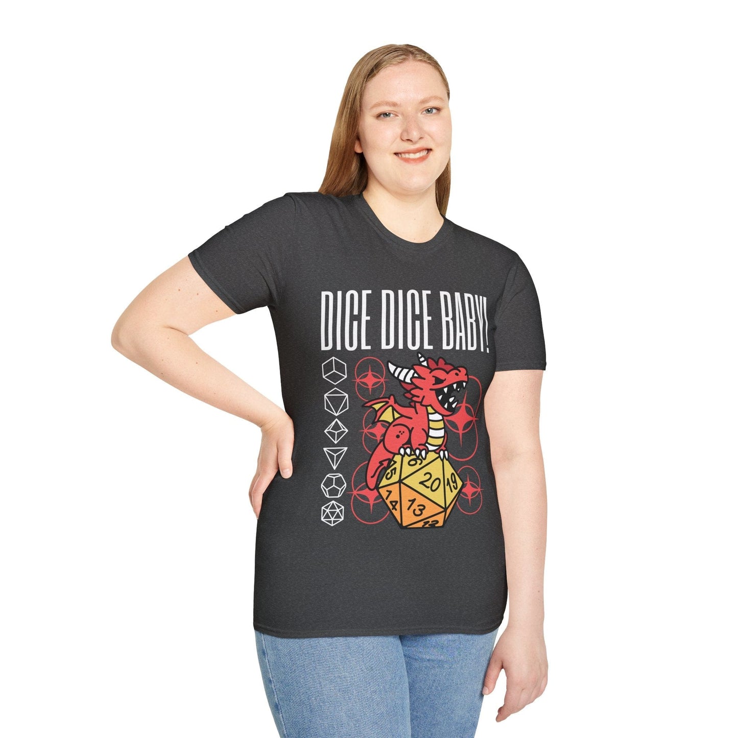 Printify T-Shirt Dice Dice Baby D&D Shirt