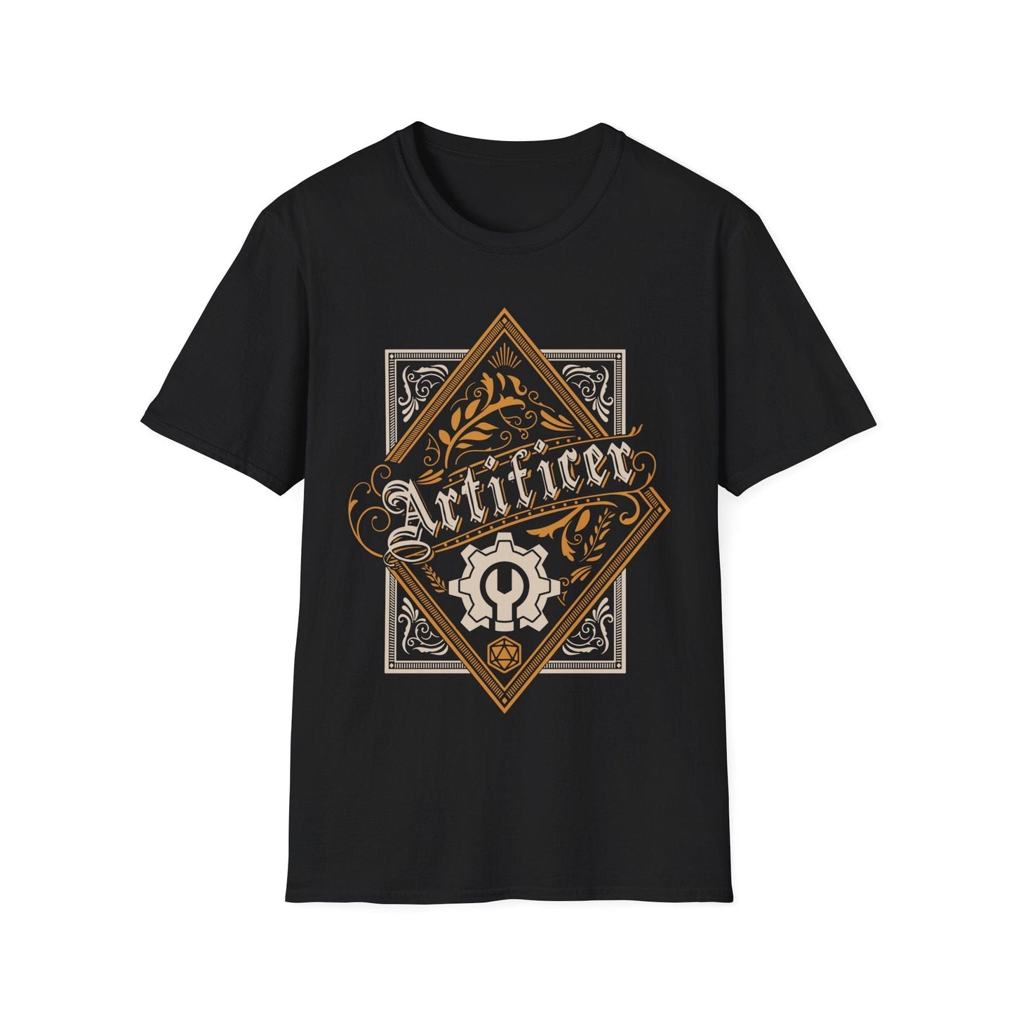 Printify T-Shirt Black / S DnD Artificer Large Crest T-Shirt
