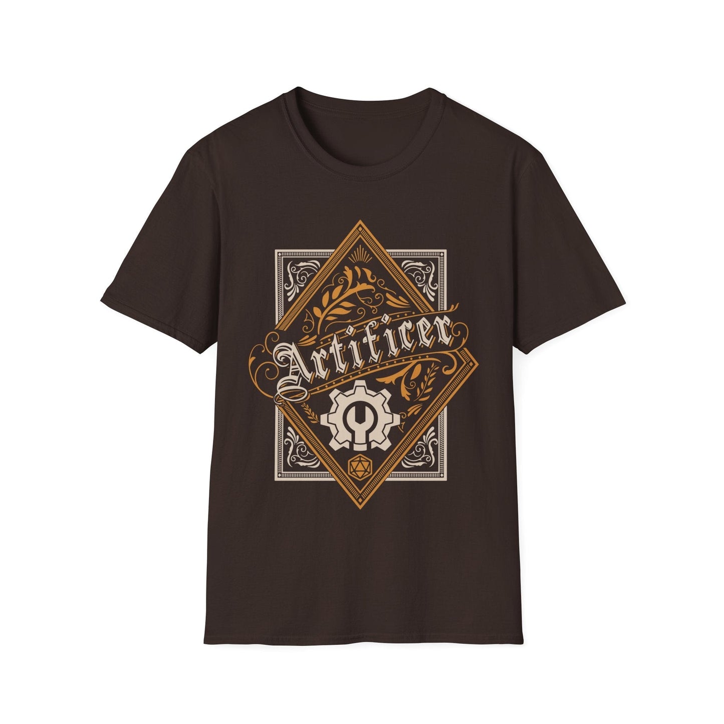 Printify T-Shirt Dark Chocolate / S DnD Artificer Large Crest T-Shirt