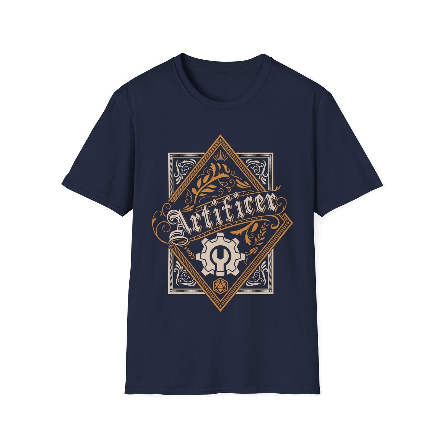 Printify T-Shirt Navy / S DnD Artificer Large Crest T-Shirt
