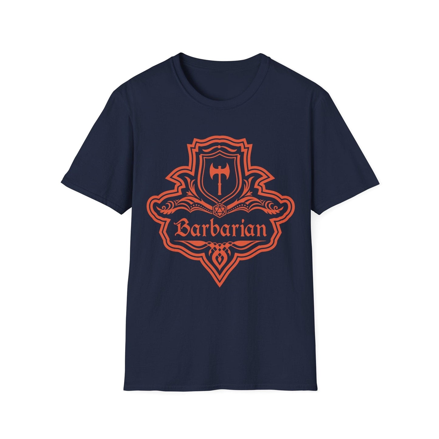 Printify T-Shirt Navy / S DnD Barbarian Class Emblem T-Shirt