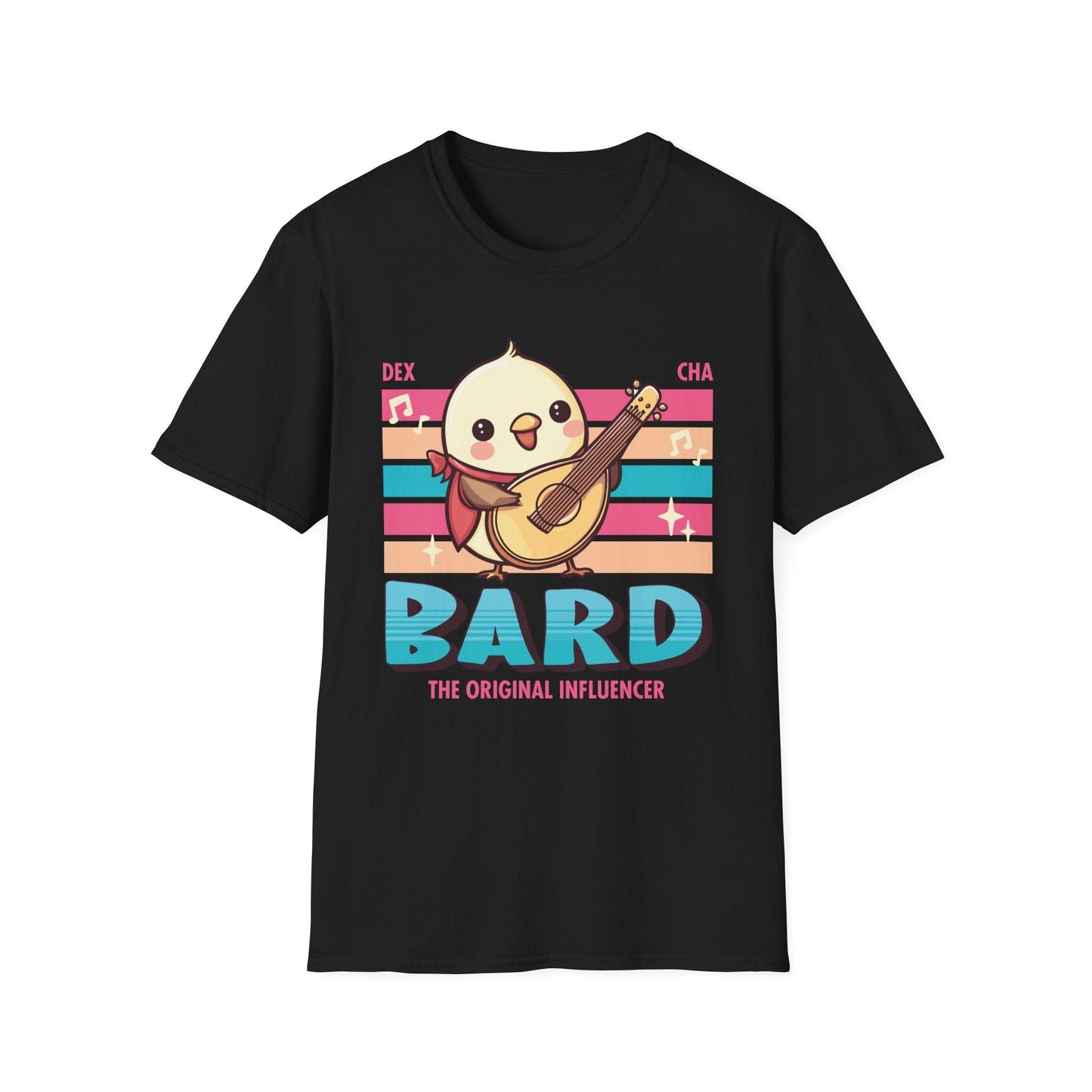 Printify T-Shirt Black / S DnD Bard Shirt - D&D Kawaii Class T-shirt
