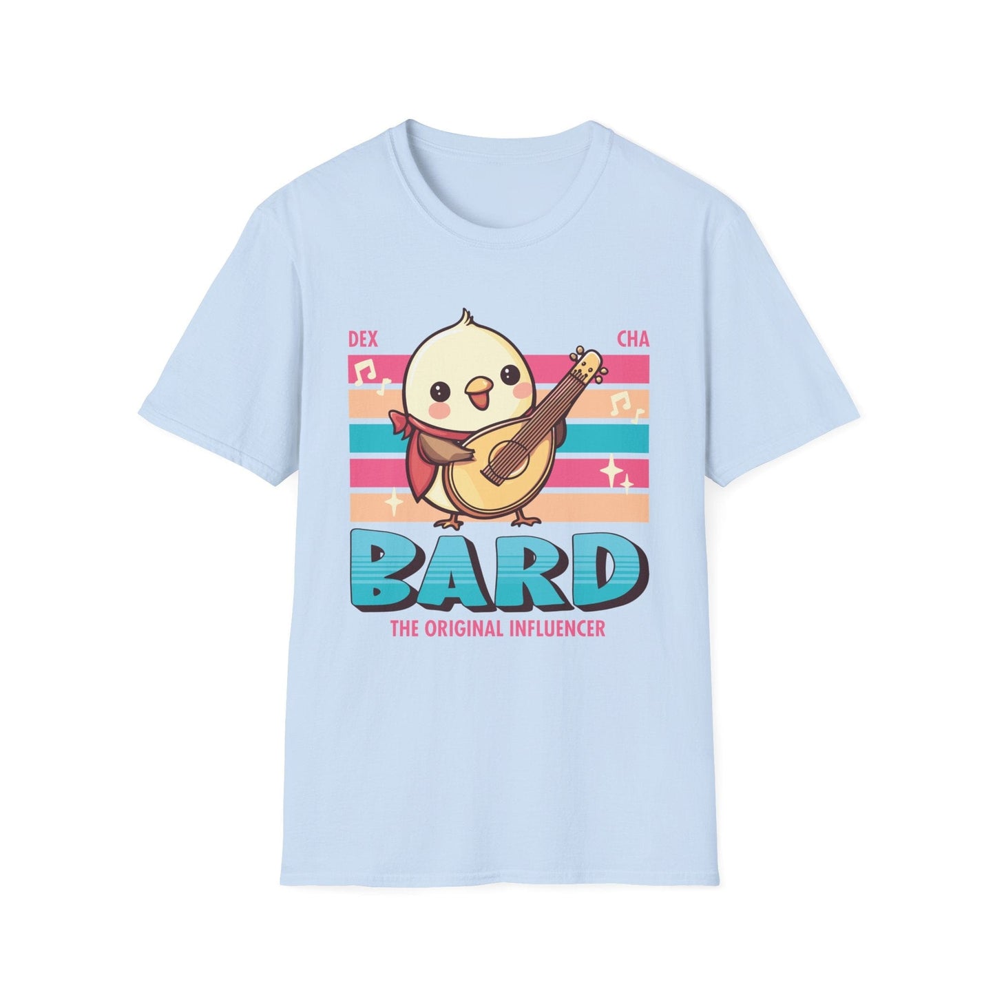 Printify T-Shirt Light Blue / S DnD Bard Shirt - D&D Kawaii Class T-shirt