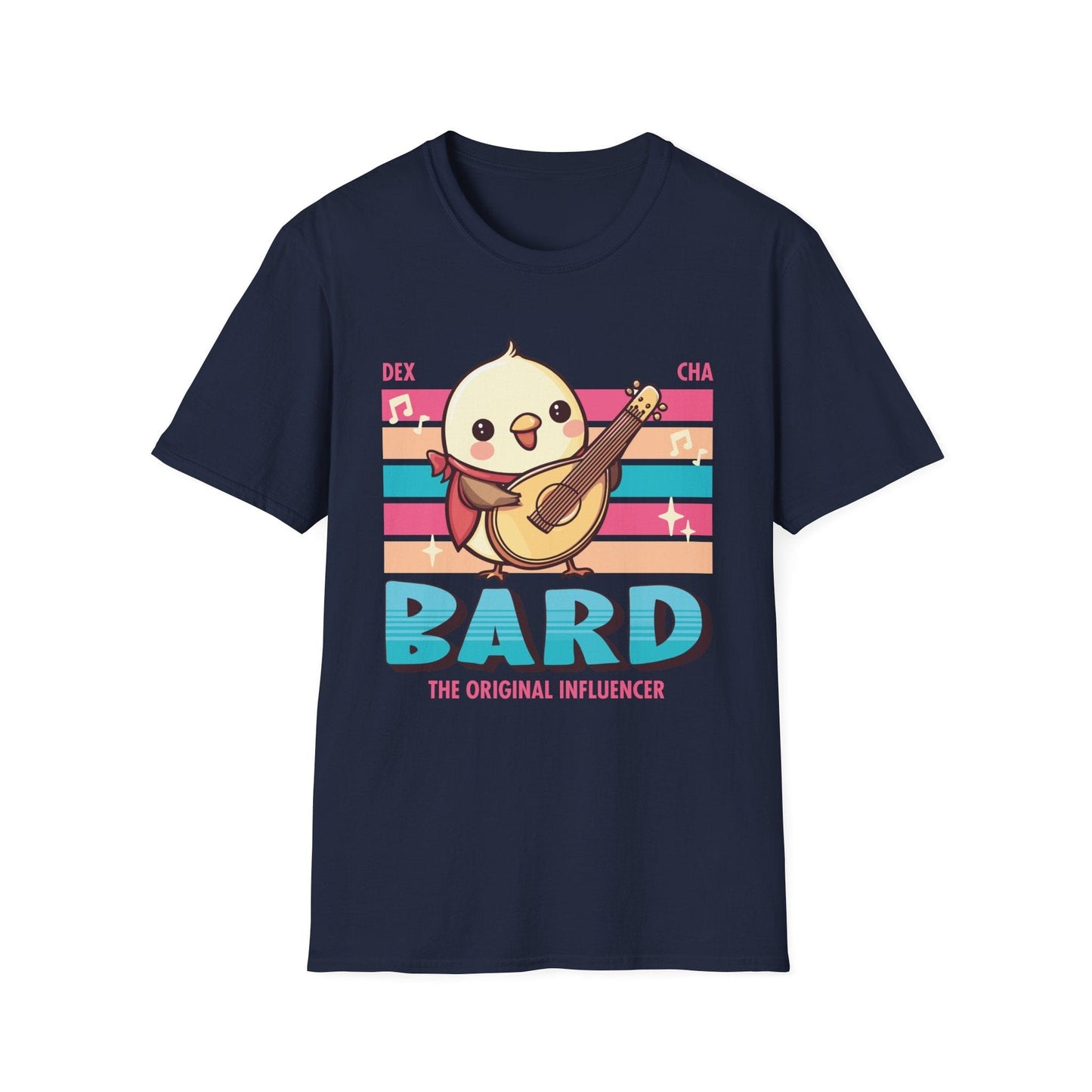 Printify T-Shirt Navy / S DnD Bard Shirt - D&D Kawaii Class T-shirt