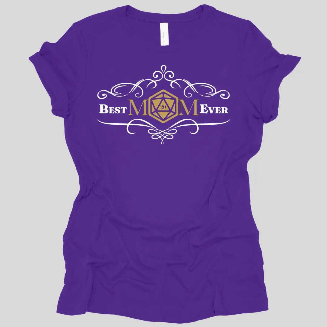 Printify T-Shirt Team Purple / S DnD Best Mom Ever Women's T-Shirt