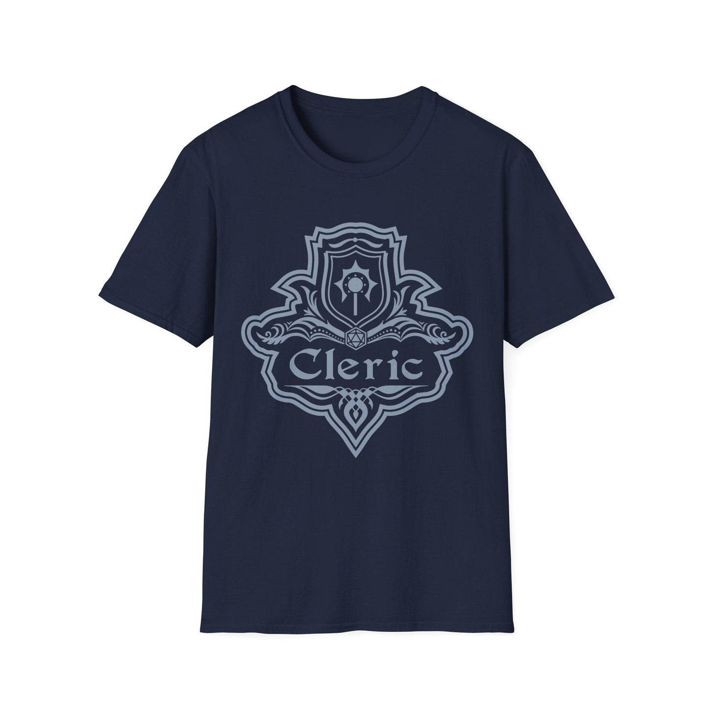 Printify T-Shirt Navy / S DnD Cleric Class Emblem T-Shirt