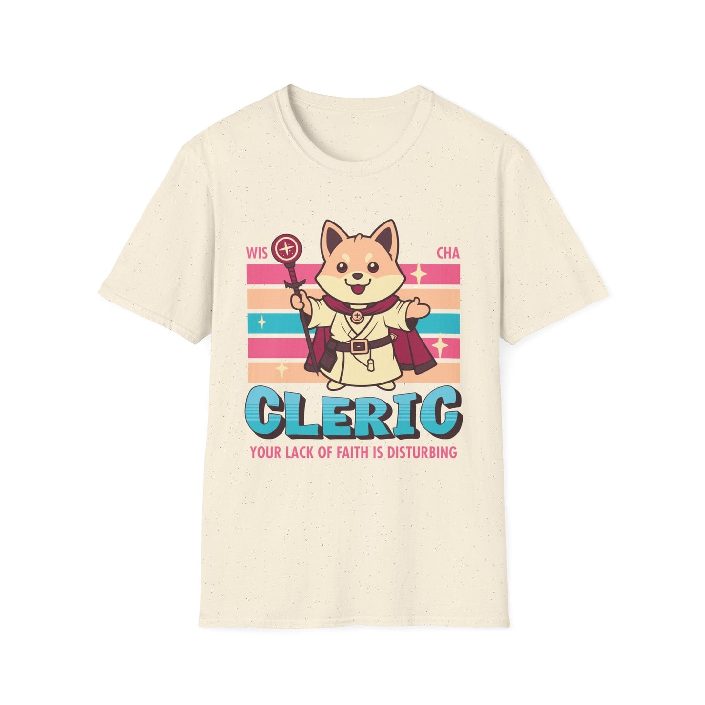 Printify T-Shirt Natural / S DnD Cleric Shirt - D&D Kawaii Class T-shirt