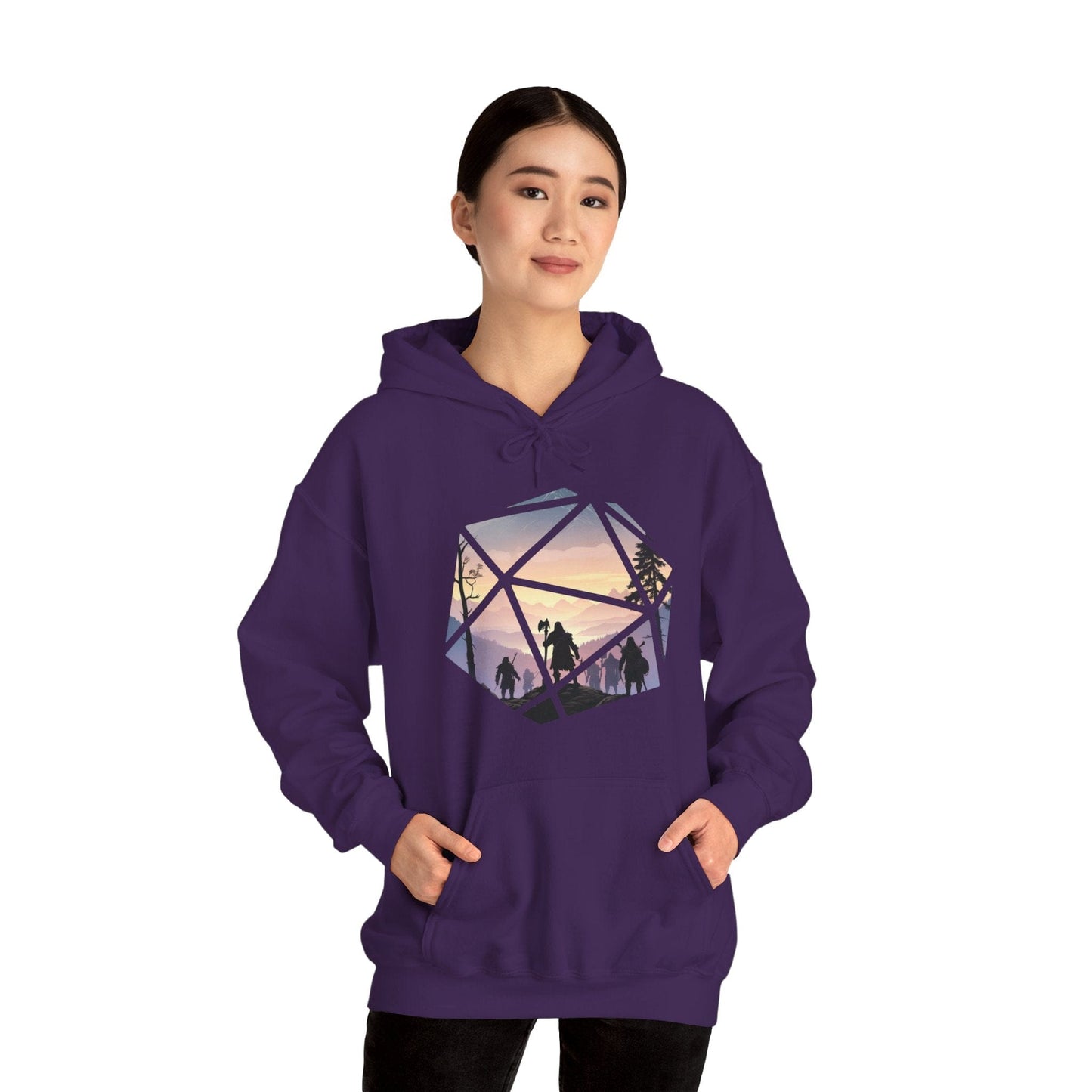 Printify Hoodie DnD D20 Landscape Hoodie